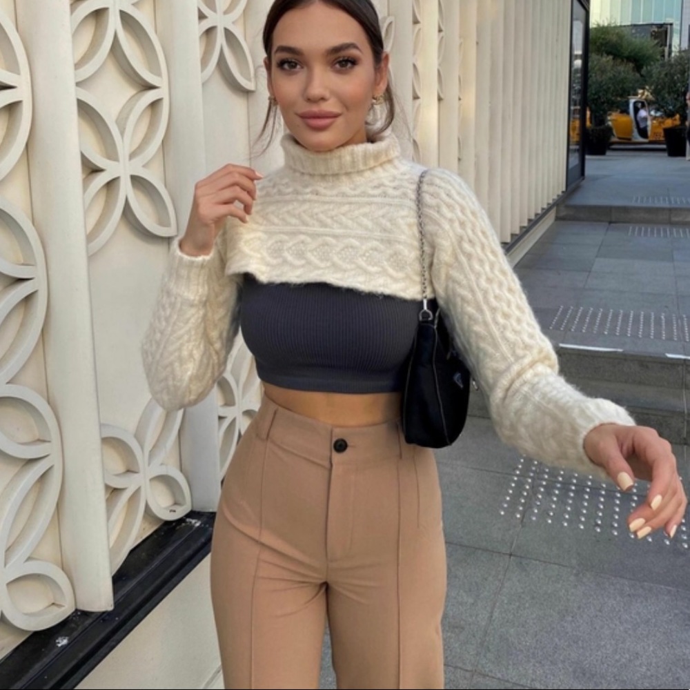 Zara Cable Knit Sleeve Scarf - Picture 13 of 16